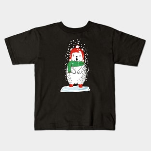 Polar bear in Snow Kids T-Shirt